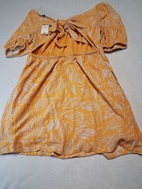 George Yellow Leaf-Print Two-Piece Dress